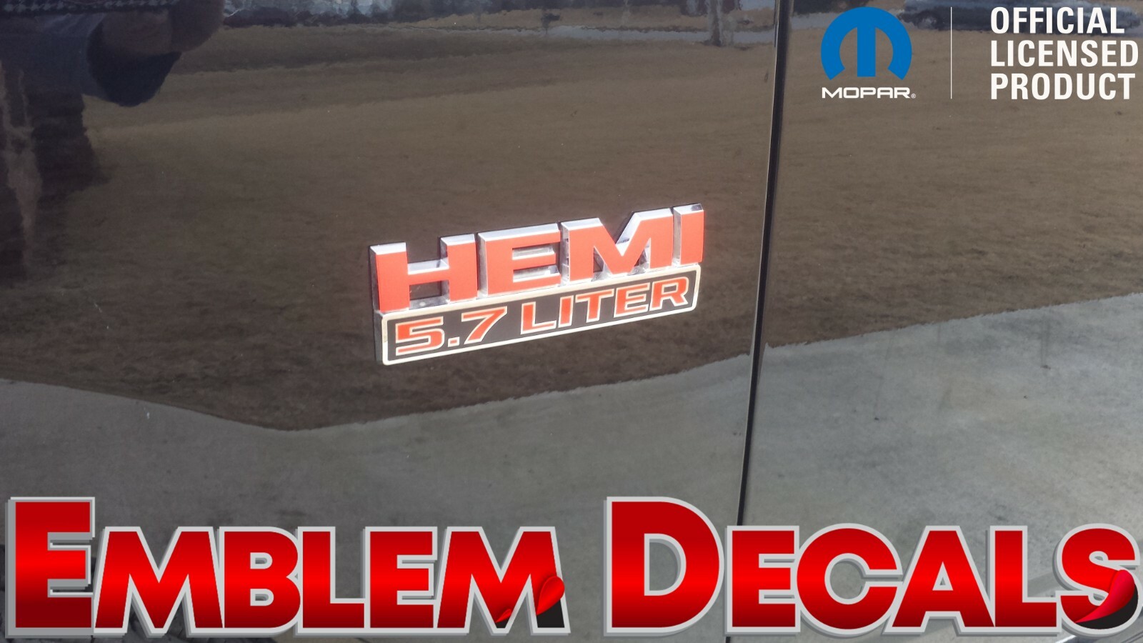 RAM 1500 4×4 “HEMI” 5.7Liter Emblem Decals 2013 2014 2015 2016 2017 2018