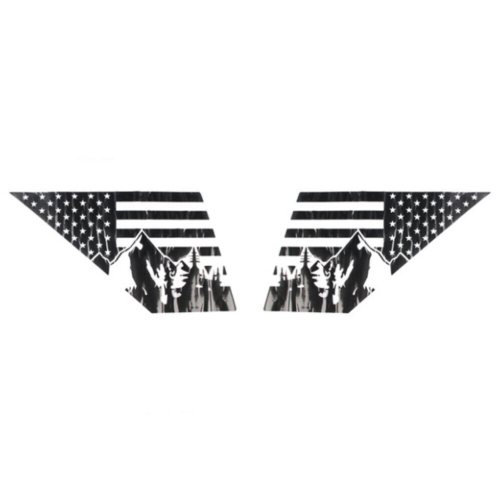 Exterior Rear Window Cover Sticker Decals For Ford Bronco Sport 21+ Carbon fiber