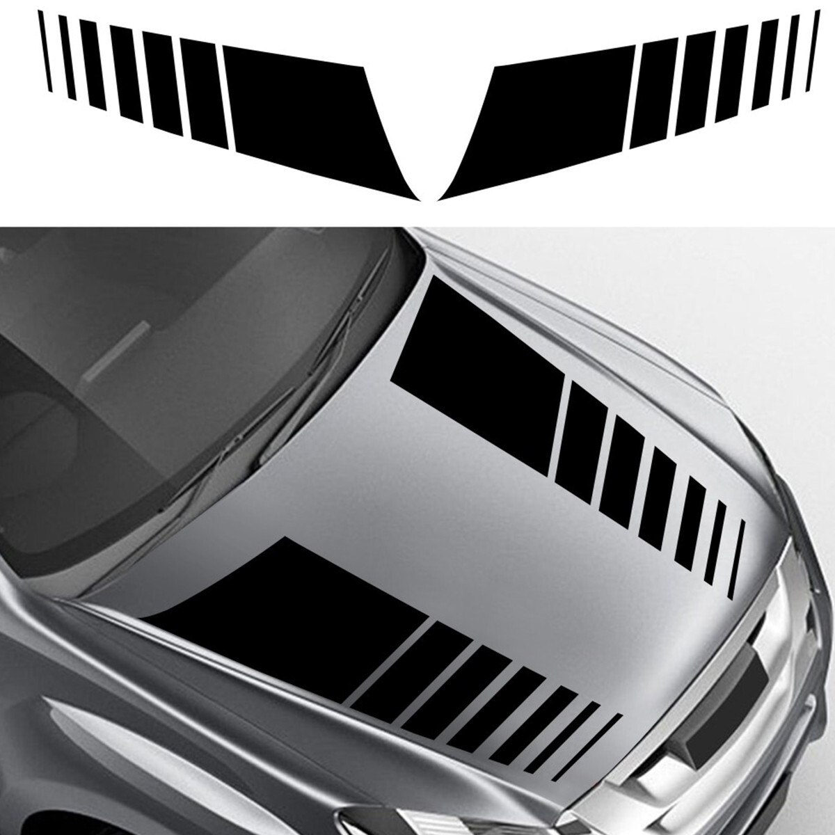 Car Stickers Hood Stripes Decals Deacoration Parts Removable Fit For Truck SUV
