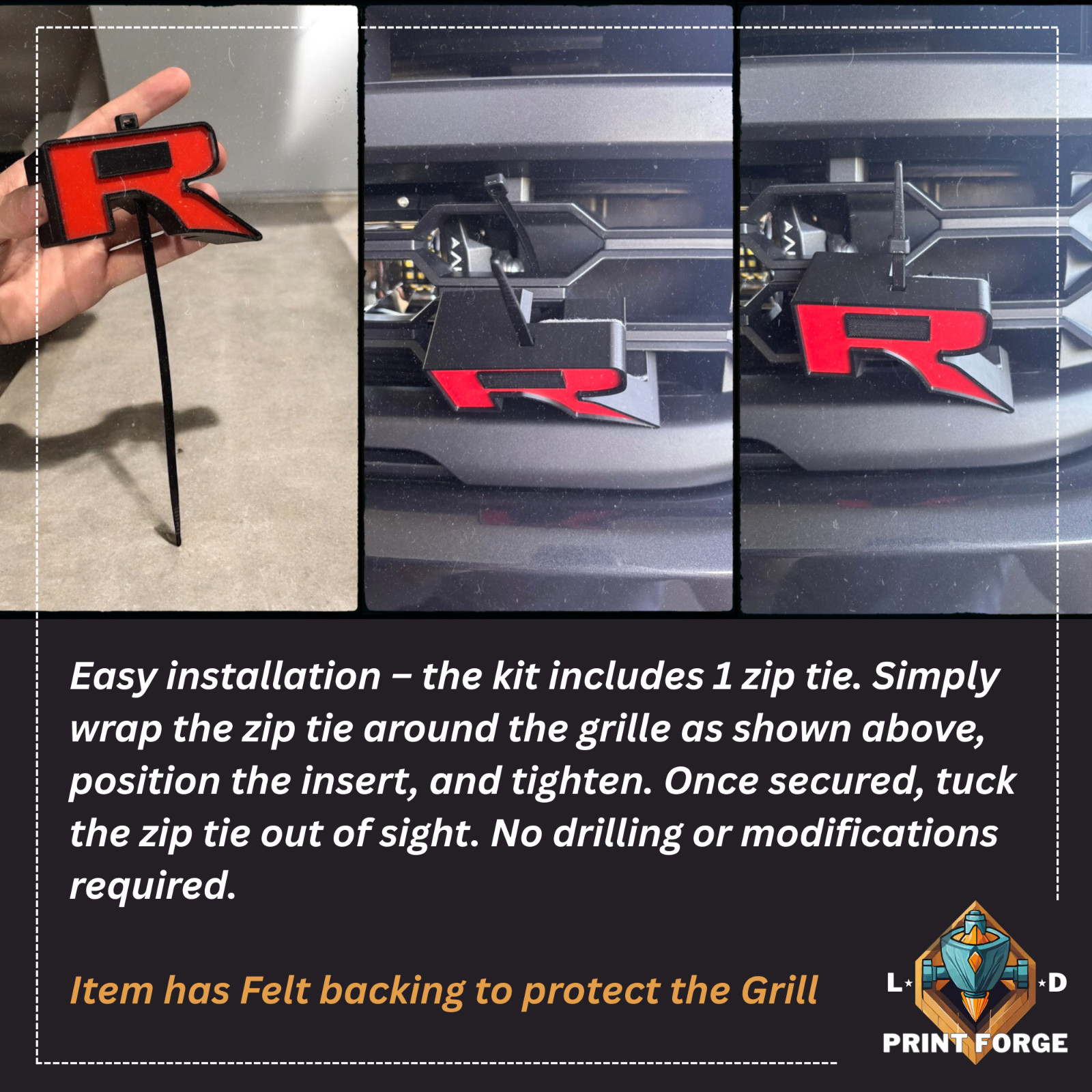 Ford Ranger Raptor Grille Badge | Next-Gen Ranger Raptor Front Emblem |