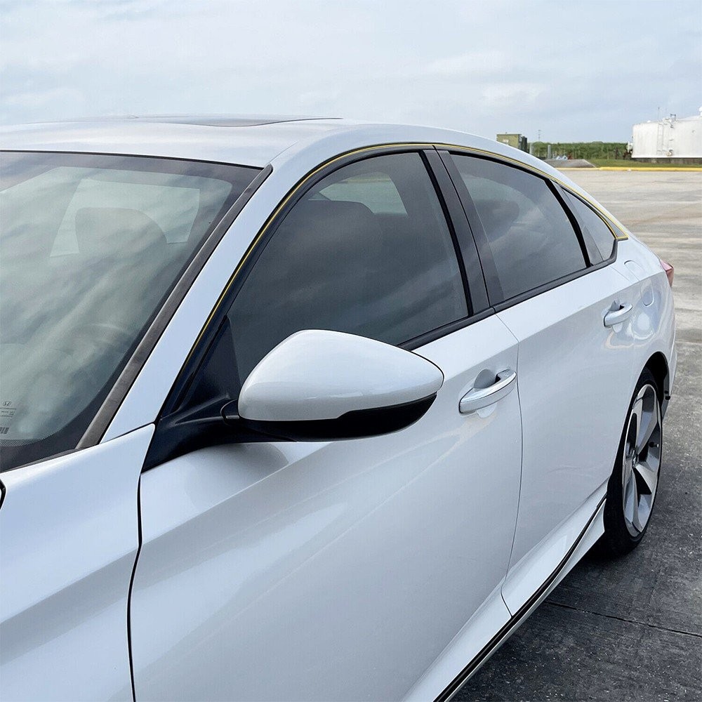 1/2Set Chrome Blackout Glossy Window Delete Trims For Honda Black Accord Sedan 2