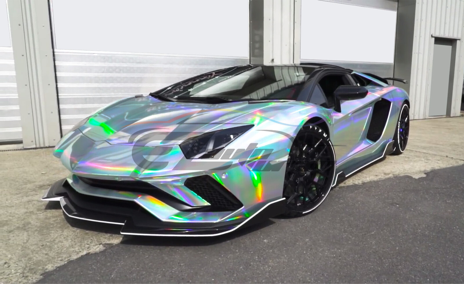Holographic Silver Rainbow Neo Chrome Car Vinyl Wrap Bubble Free Sticker Film