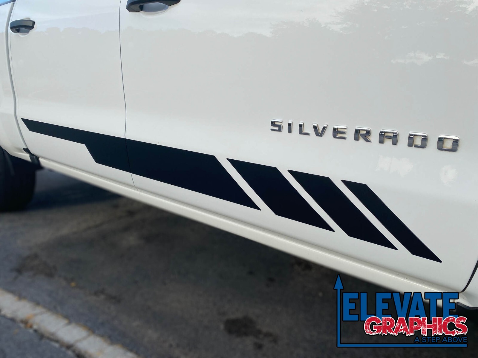 Fits Chevy Silverado Rocker Four Graphics Vinyl Stripes Decals Sticker 1999-2024