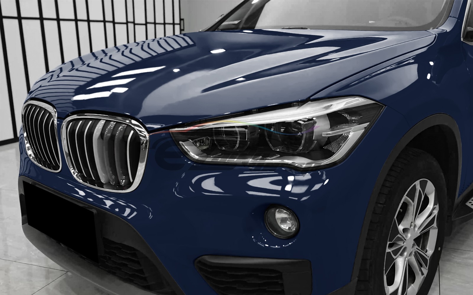 High Gloss Midnight Blue Car Vinyl Wrap Sticker Decal Sheet Film DIY Air Release