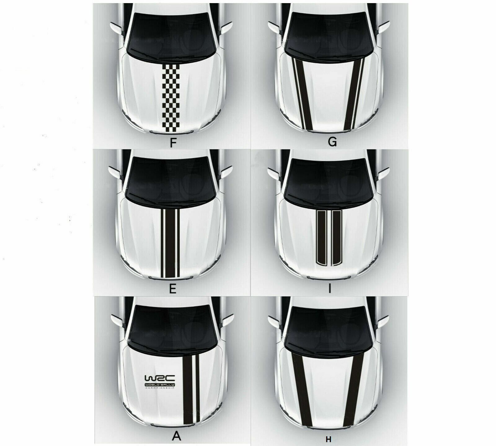 Racing Hood Stripes Decal Vinyl Stickers for Car SUV Truck Universal Fit