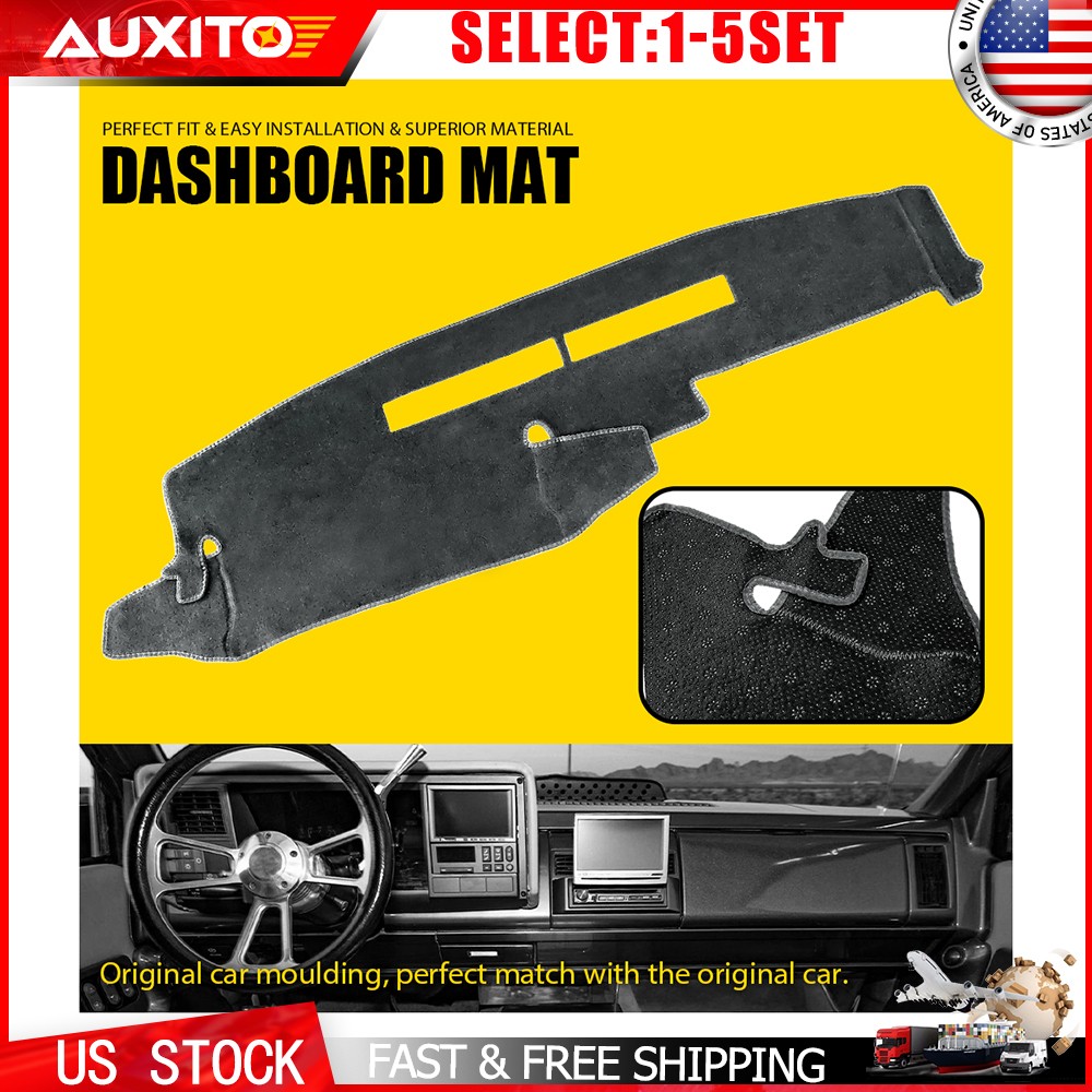 For 1988-1994 Chevrolet C1500 C2500 Gray Dashmat Dash Mat Dashboard Cover 1-5X