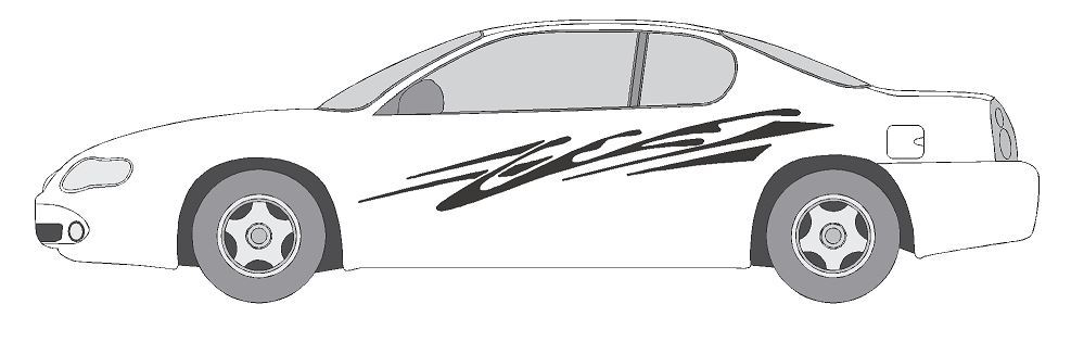 #A1253 DECAL VINYL GRAPHIC VEHICLE CAR TRUCK CROSS OVER SUV VAN SEMI MODERN AUTO