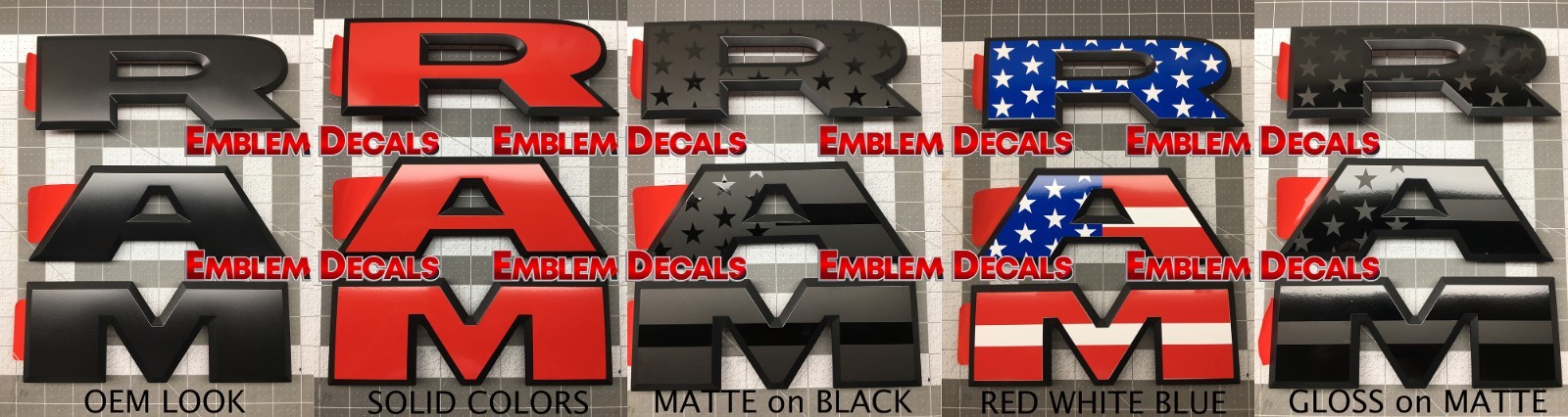RAM 2500 DT Grill Emblem Decals 2025 2026