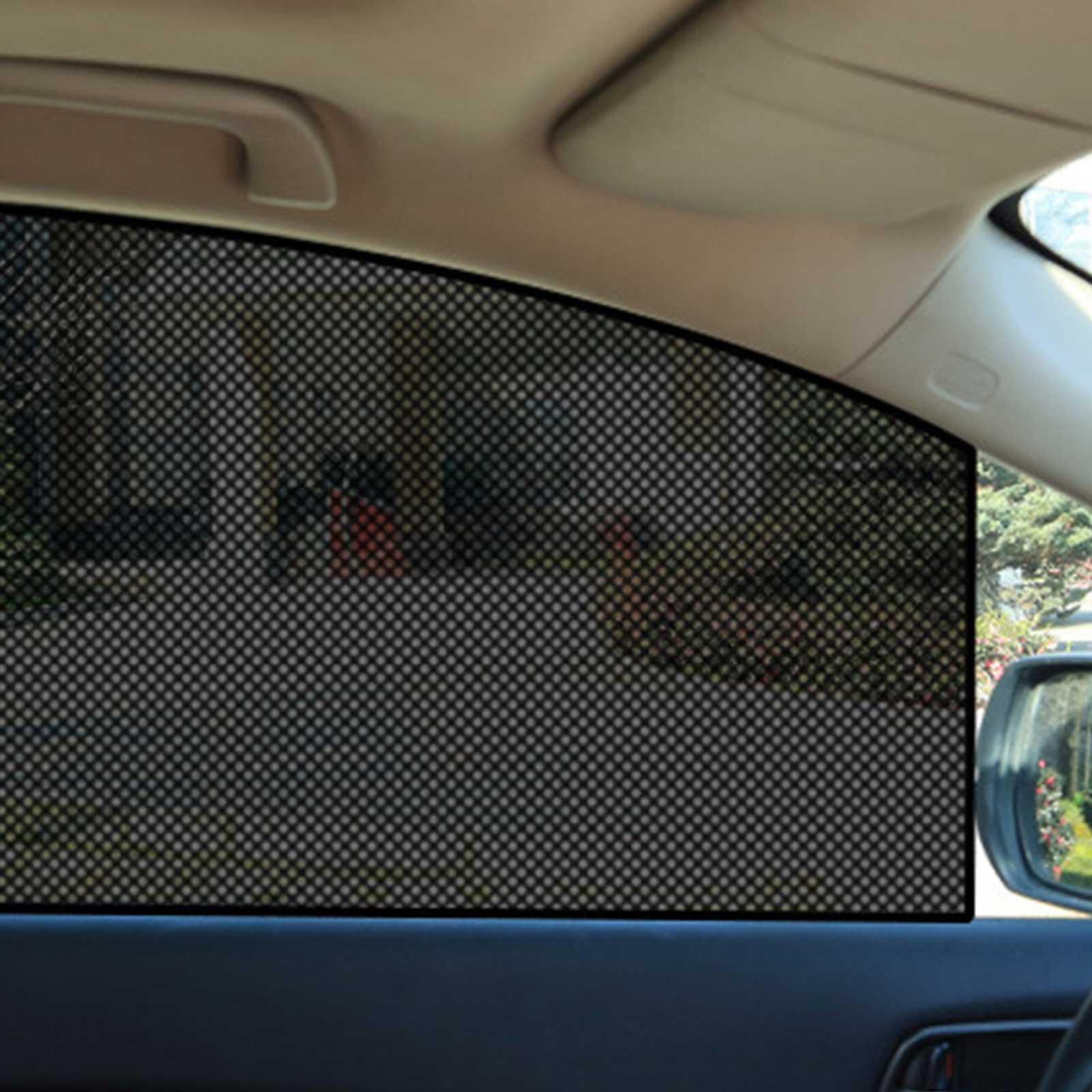 2pcs Car Side Window Mesh Film Net Sun Shade Static Sticker UV Protector