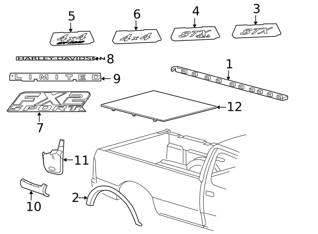 Genuine Ford Truck Bed Decal 4L3Z-9925622-CAA