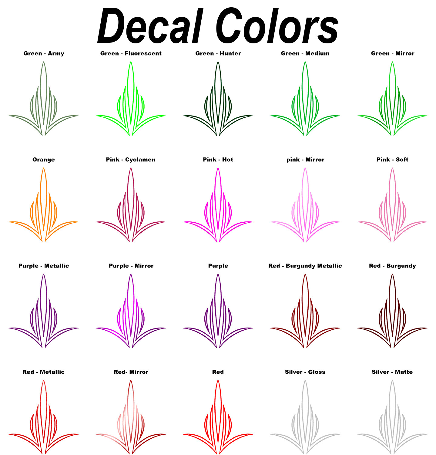 High-Quality Vinyl Pinstripe / Scroll Decal -Many Colors & Sizes- (#0796)