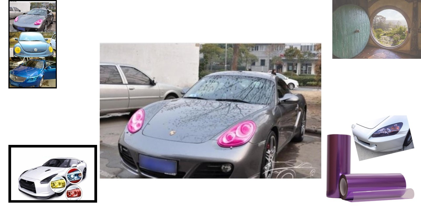 Single Use Waterproof Rose Pink Tint Vinyl – 12×48″ for Headlights & Tail Lights