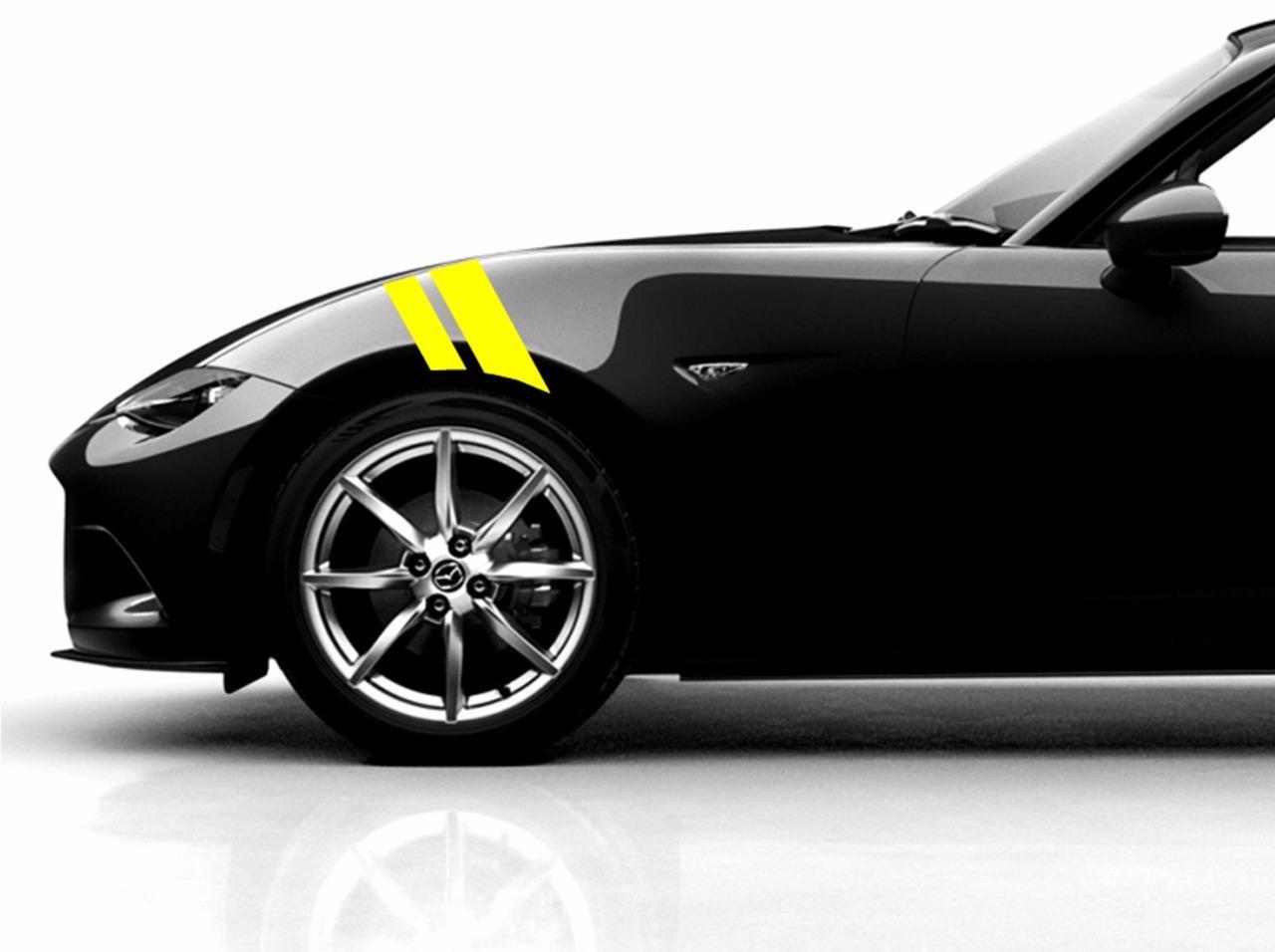2″&3″ Fender Hash Bar vinyl Rally Sport RACING STRIPES (Fits Mazda MIATA MX-5)