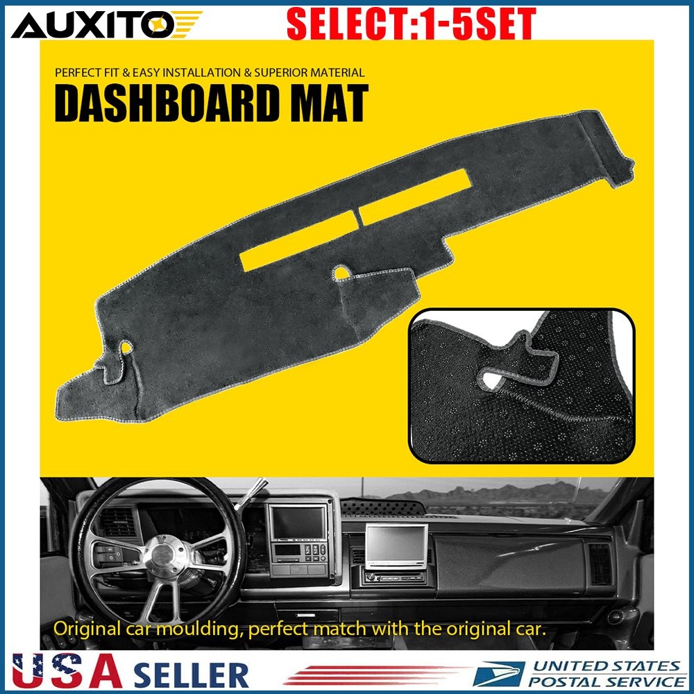 Dashboard Cover Dash Mat Gray Fit Chevy Silverado C1500 2500 3500 1988-1994 1-5X