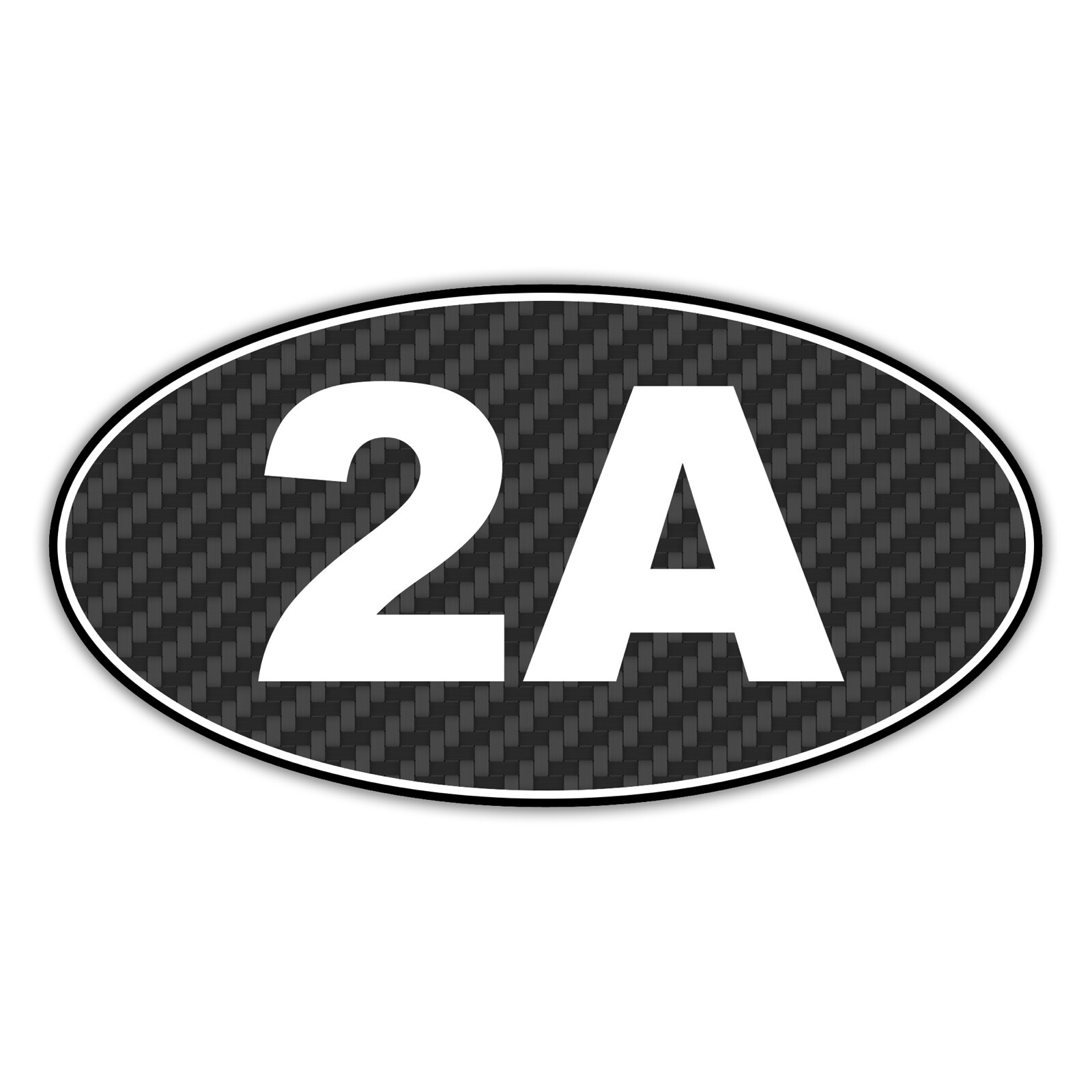 2A Sticker – Carbon Fiber Print Specialty 2nd Amendment Decal Car Bumper Truck