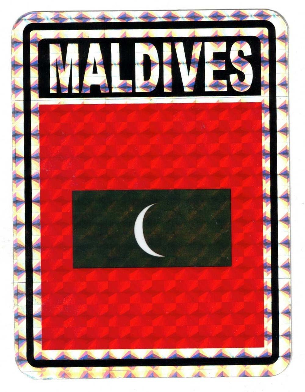 Maldives Country Flag Reflective Decal Bumper Sticker DC-147