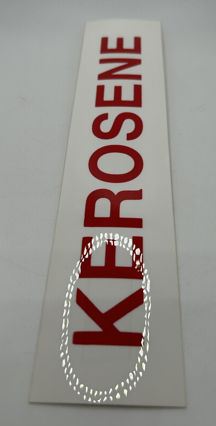 4x KEROSENE Vinyl Decals Label Emblems Stickers