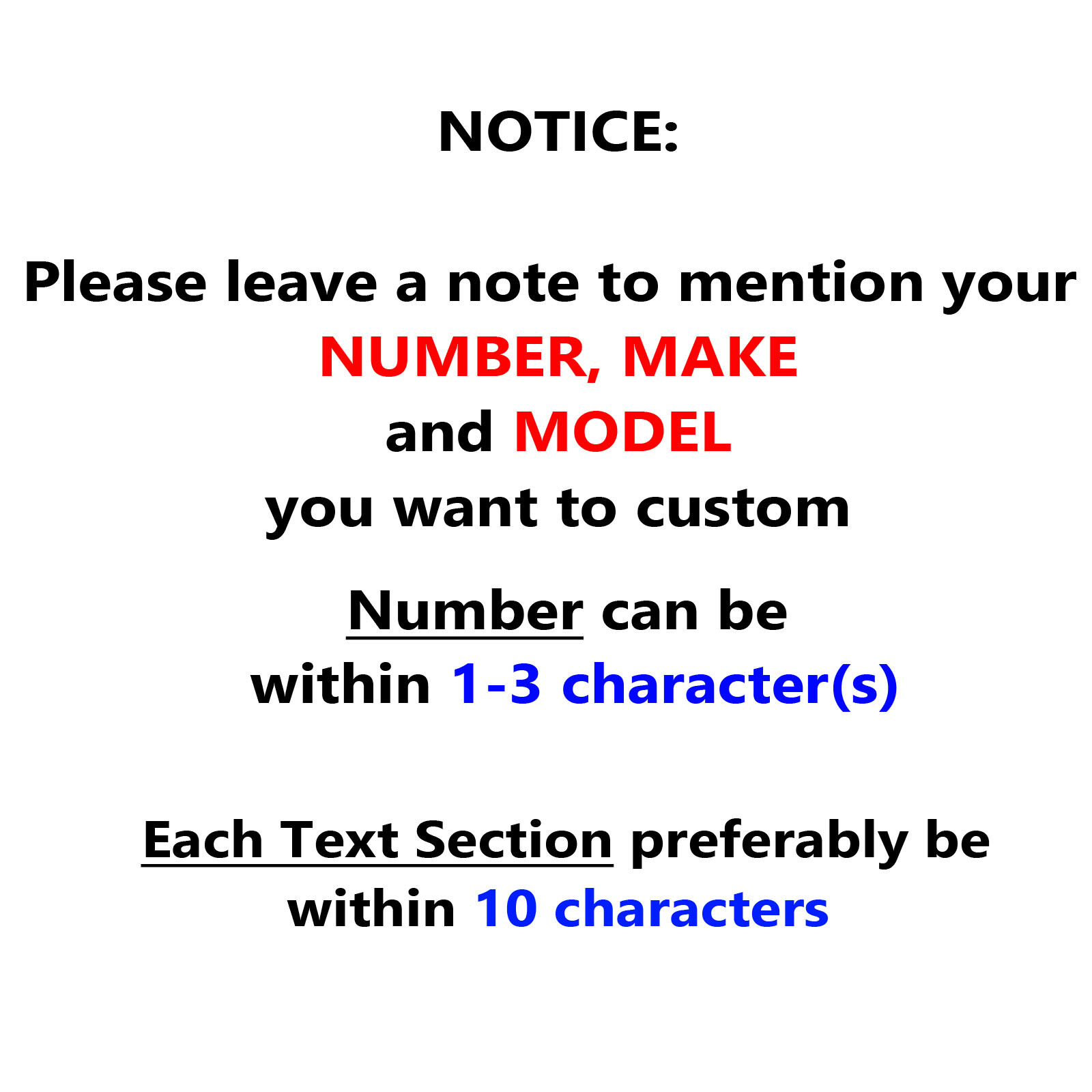 White Number Letter Model Sticker Glossy Matte Magnet Custom x2 Autocross Track
