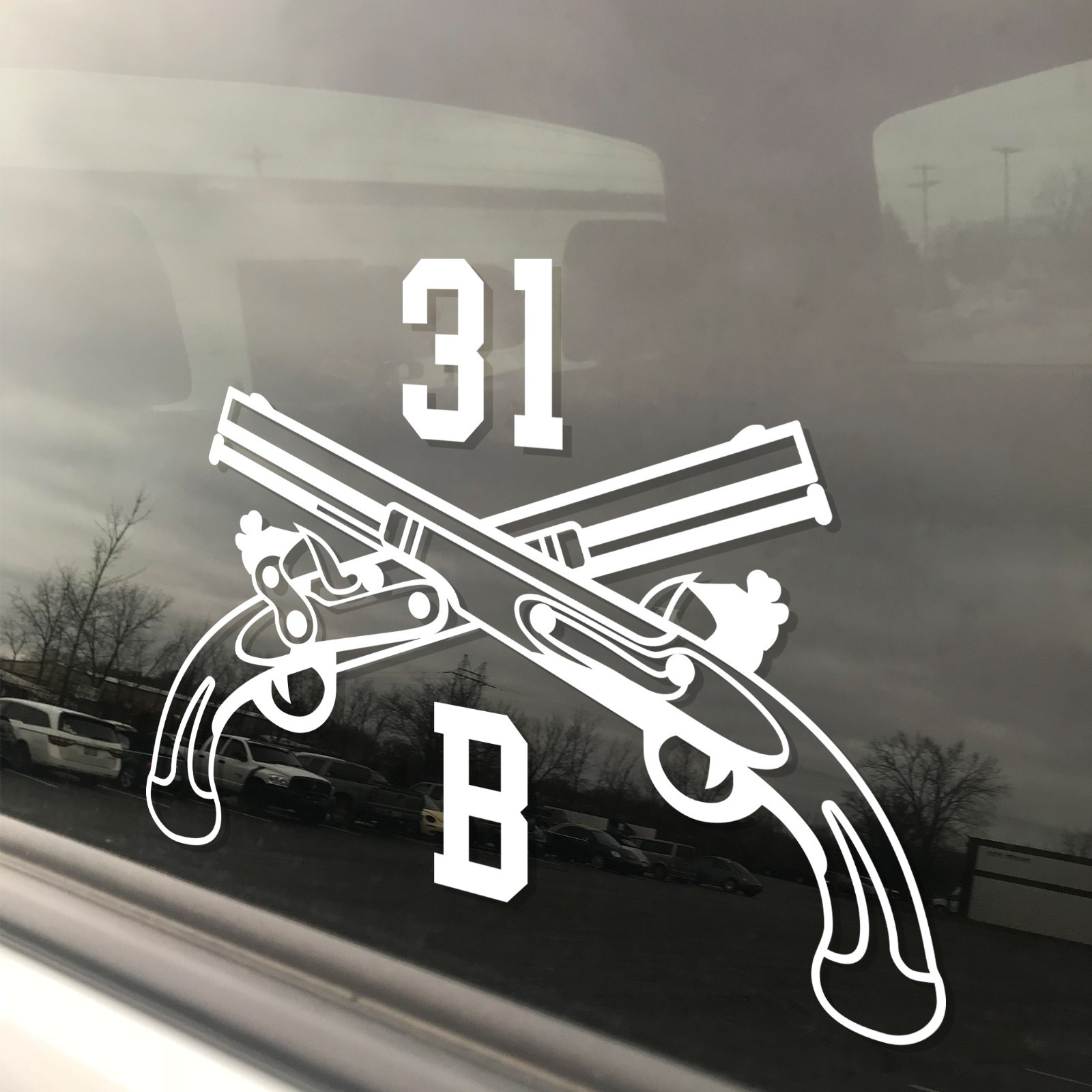 Army MOS 31B Military Police MP Crossed Pistols Insignia Decal 3″ x 5.5″