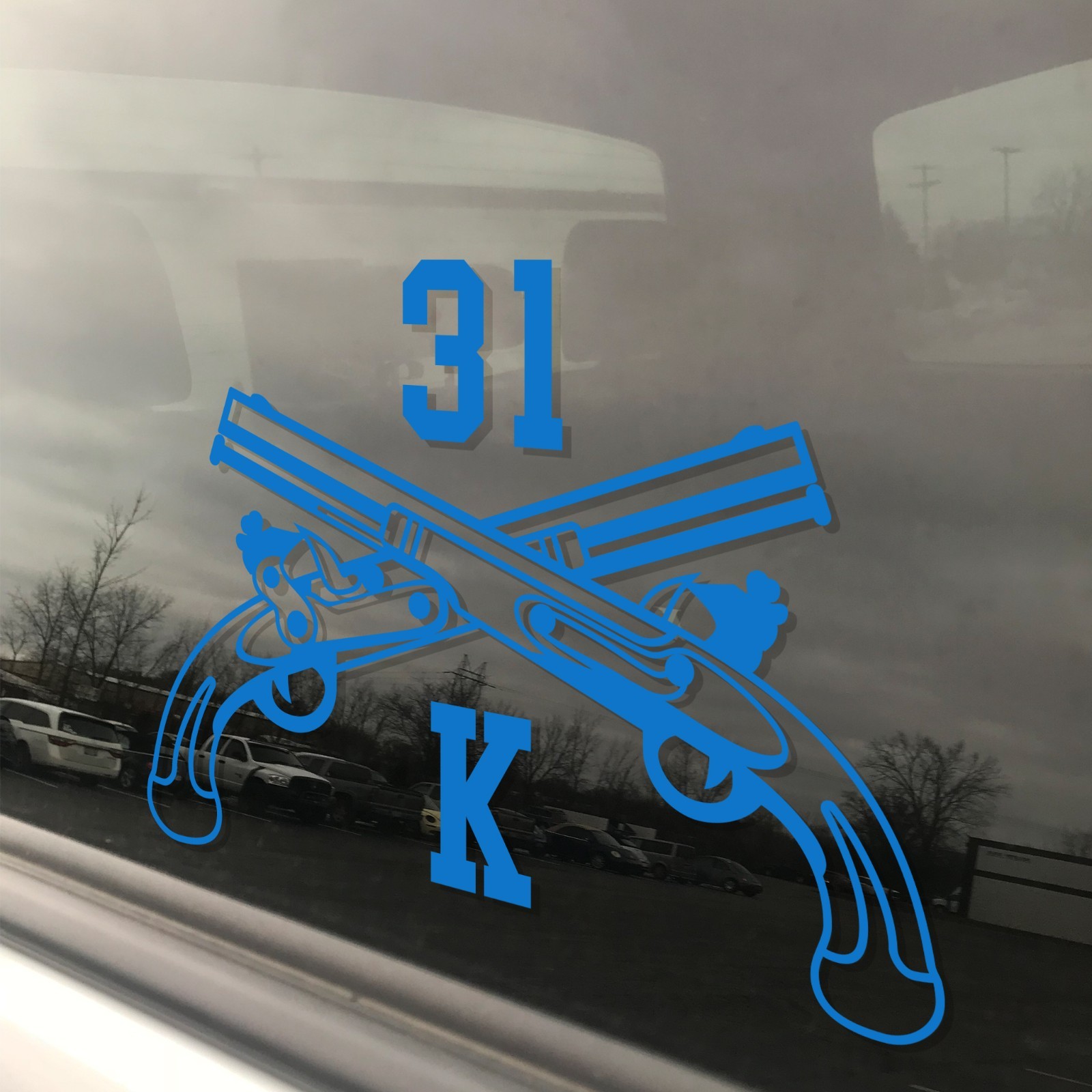 Army MOS 31K Working Dog Handler Crossed Pistols Insignia Decal 3″ x 5.5″