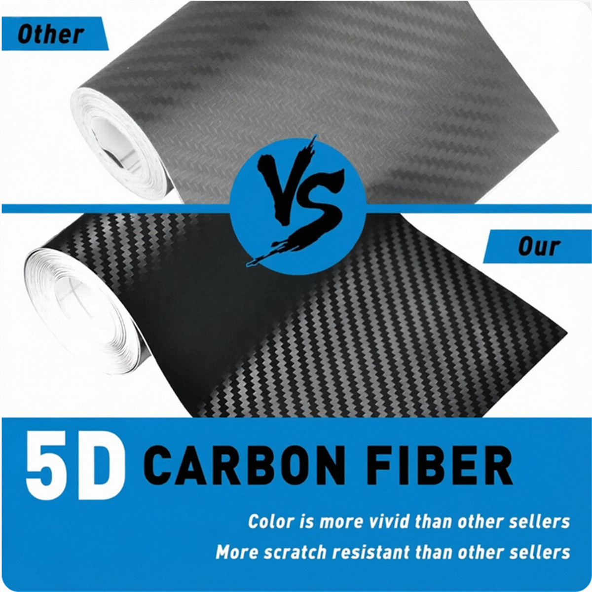 Car Carbon Fiber Vinyl Film Sticker Door Sill Scuff Anti Scratch Tape Protection