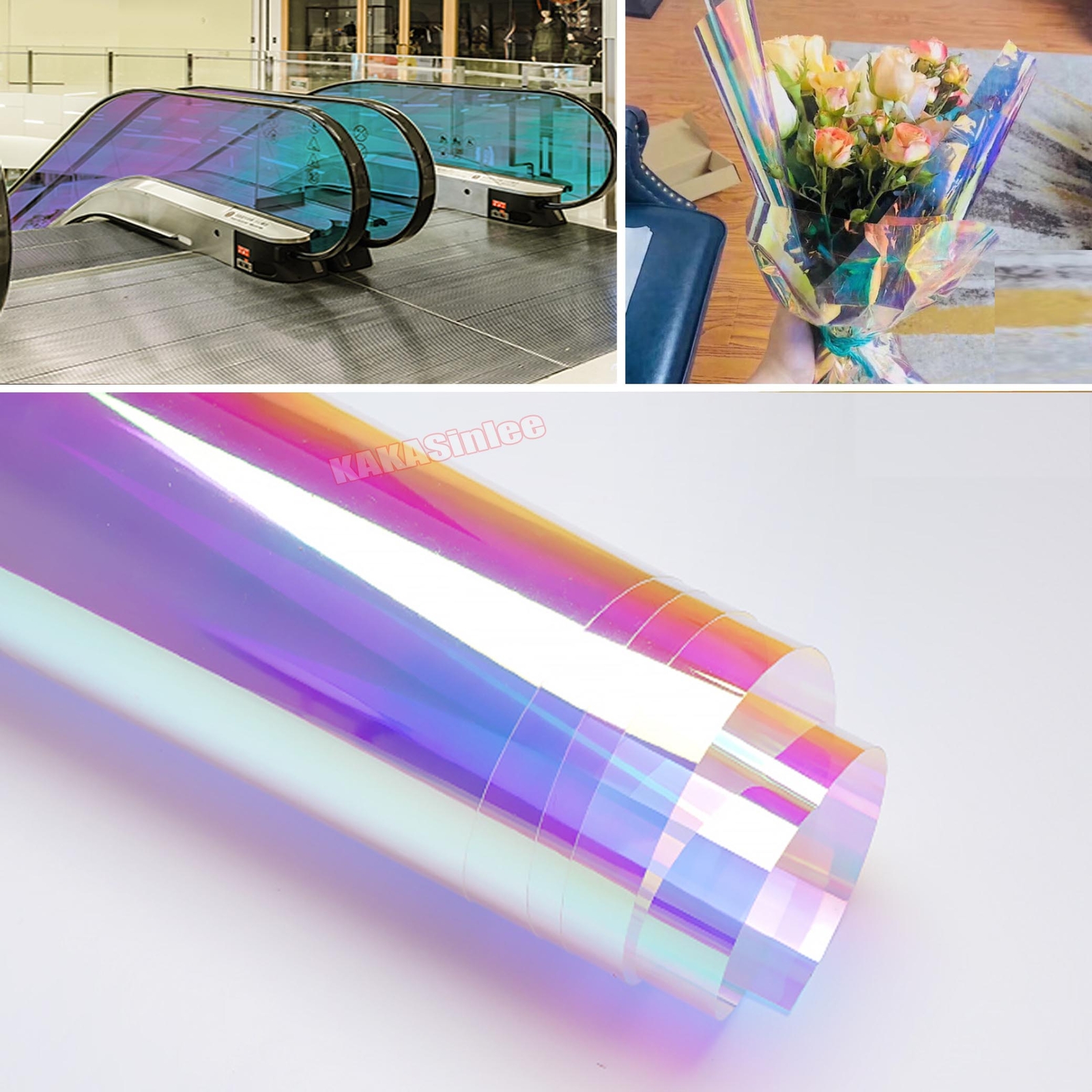 Gloss Chameleon Rainbow Wrap Window Film Rainbow Glass Sticker Decor Tint PET AX