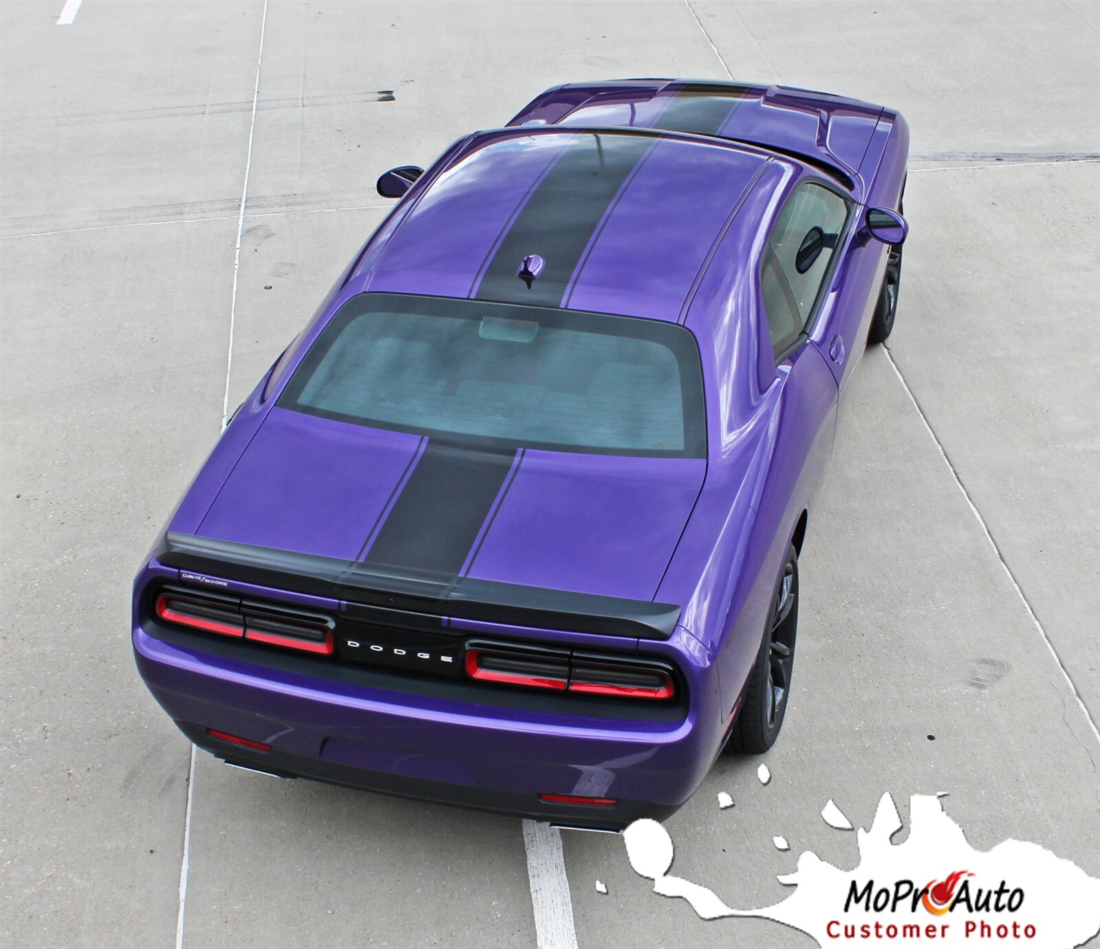 Challenger 2015-19 Center Rallye Racing Stripes Hood REDLINE Decal Vinyl Graphic