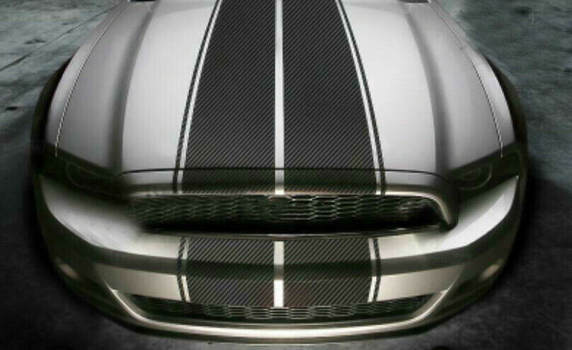 Carbon Fiber Stripes Hood Roof Trunk Sticker for Universal Sport Race Car Decor