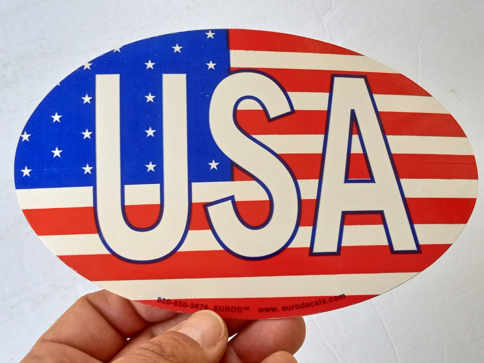 USA American Flag Car Truck Bumper Window Sticker Large Oval Decal 7″ x 4.5″ New