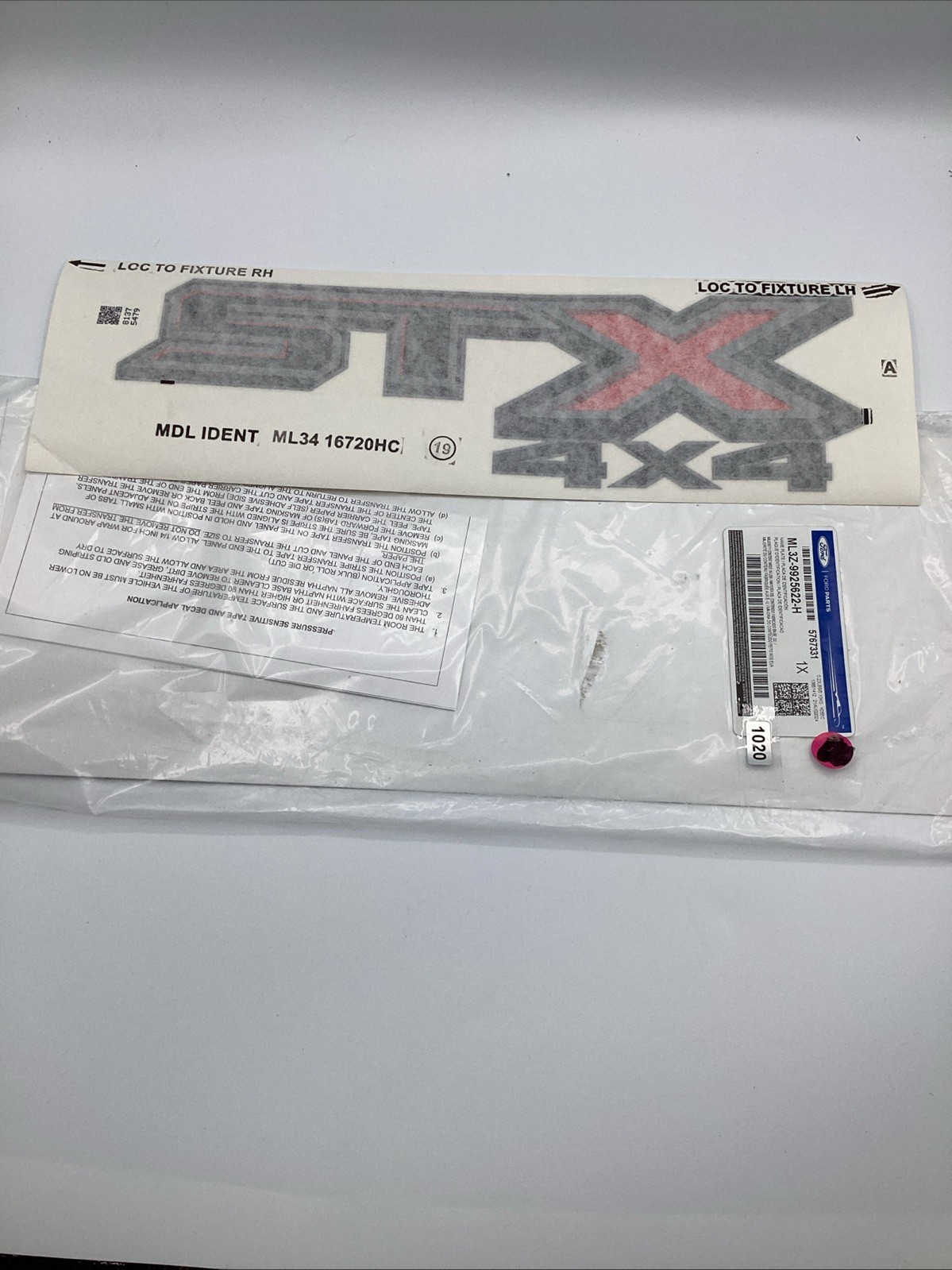 Oem 2021-2025 New Ford F150 Decal ML3Z-9925622-H