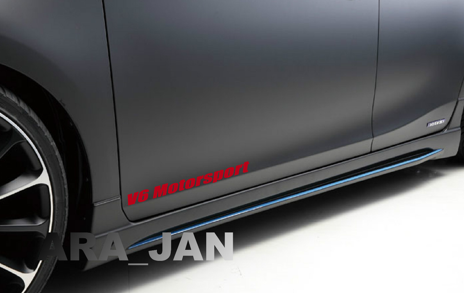 V6 MOTORSPORT Vinyl Decal door sticker Racing Sport RED