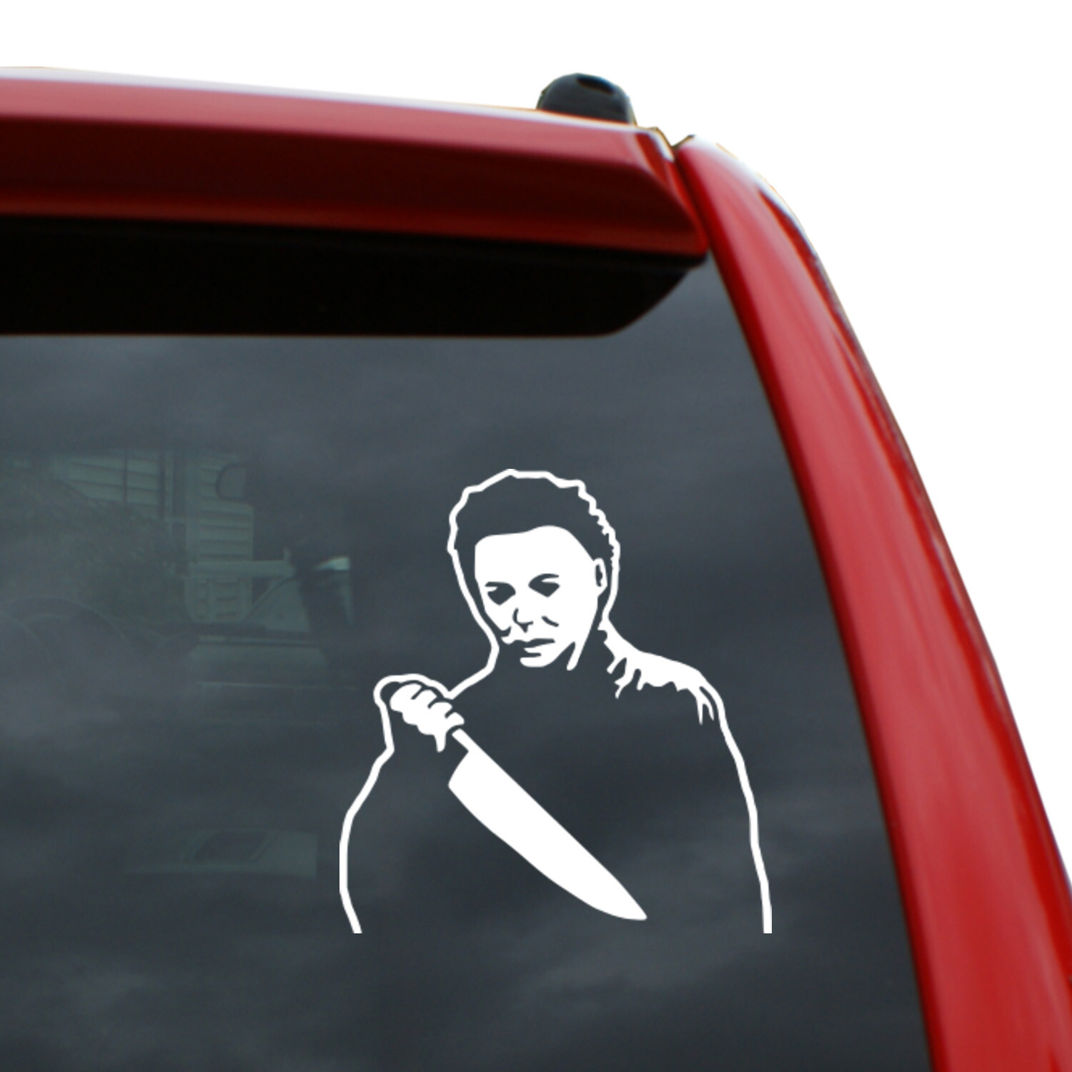 Michael Myers / Halloween Vinyl Decal | Color: White | 5″ Tall