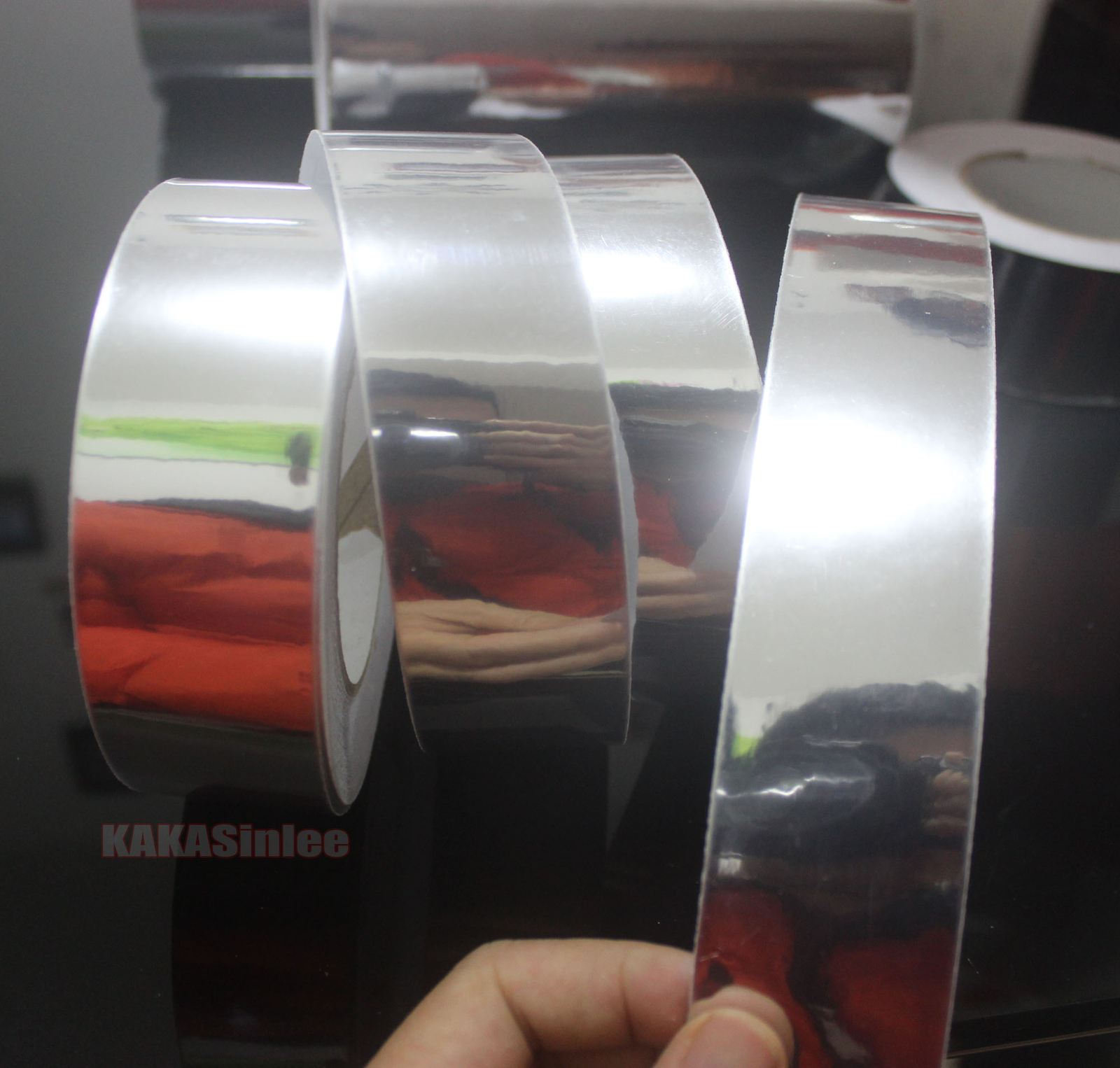 Silver Glossy Mirror Chrome Bright Tape Decors Car Vinyl Wrap Decal Sticker ABUS