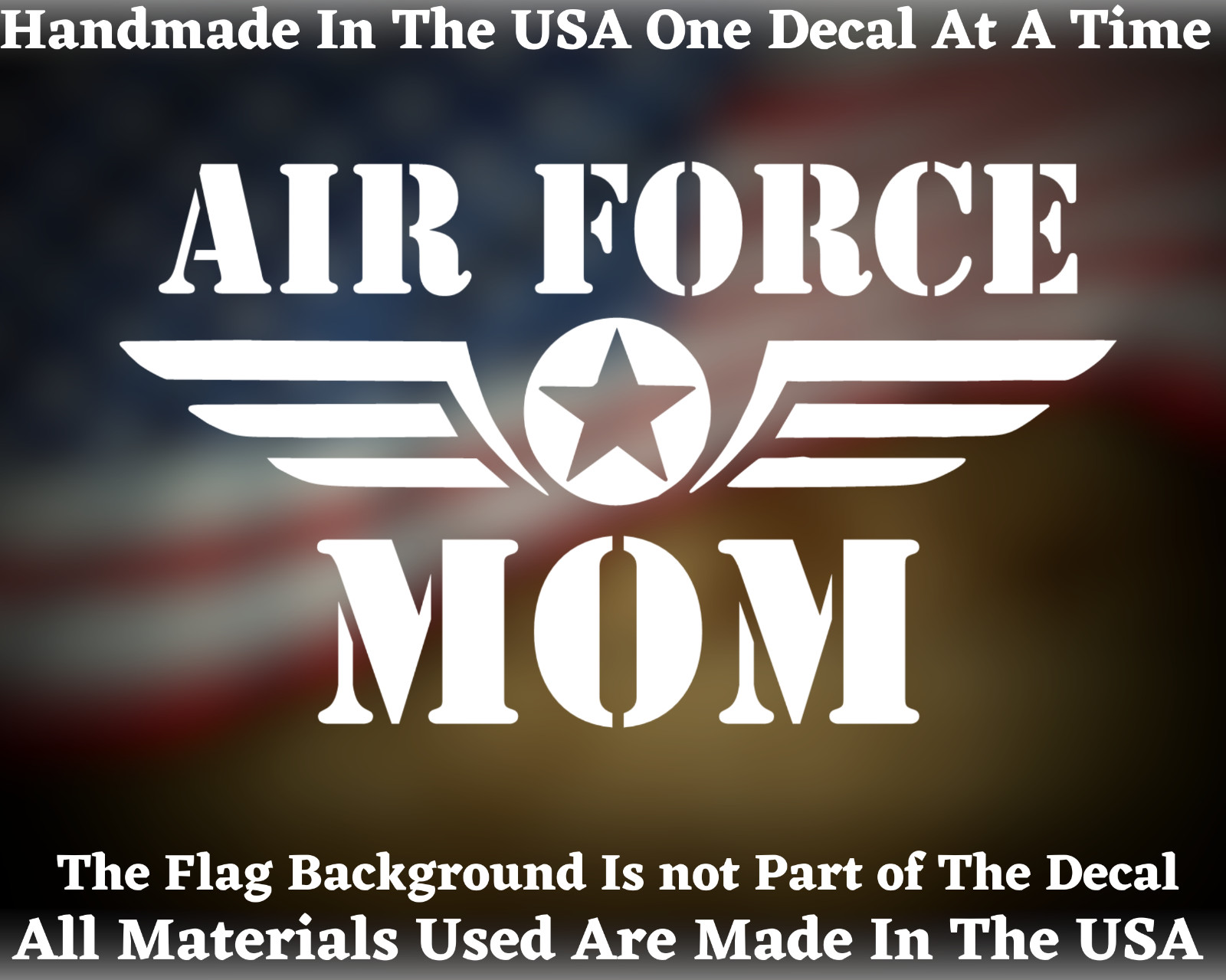Air Force Mom Wings Decal USA Seller