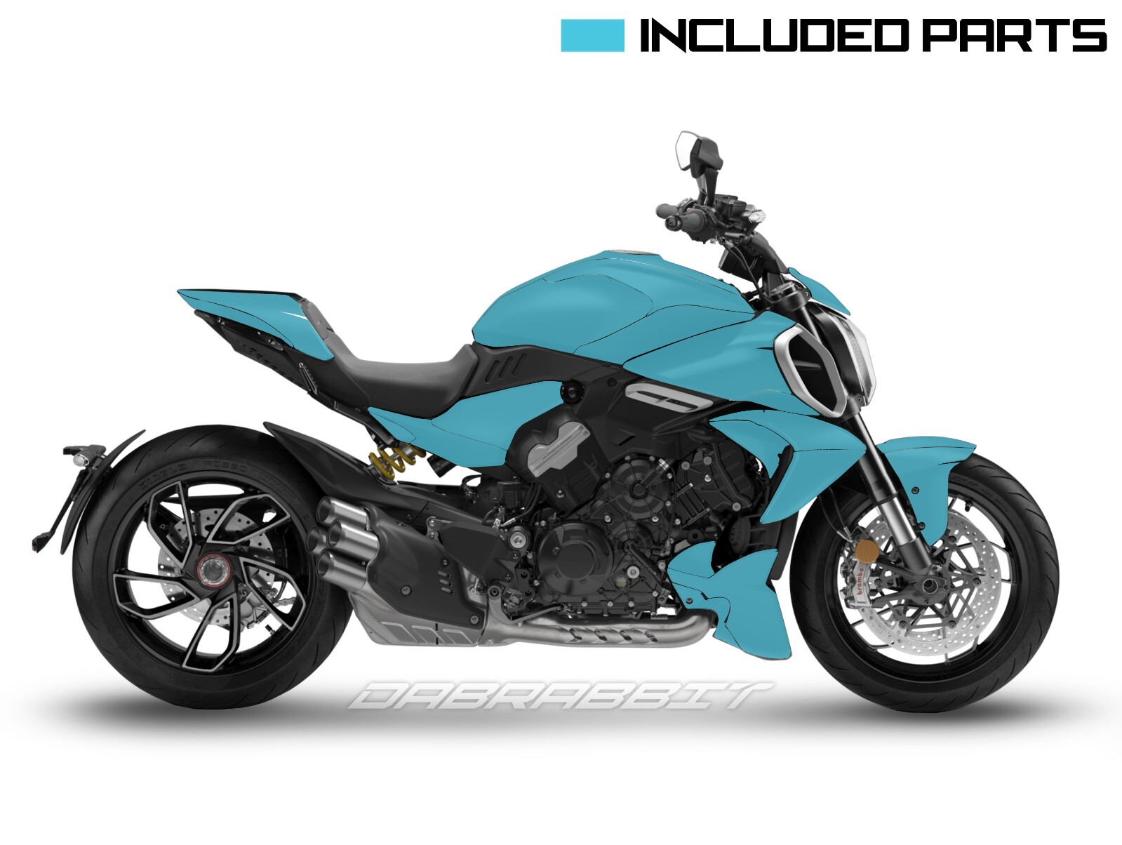 NEW Graphic kit for DUCATI DIAVEL V4 (2023~2025) Full Graphic kit (BR-RBW)