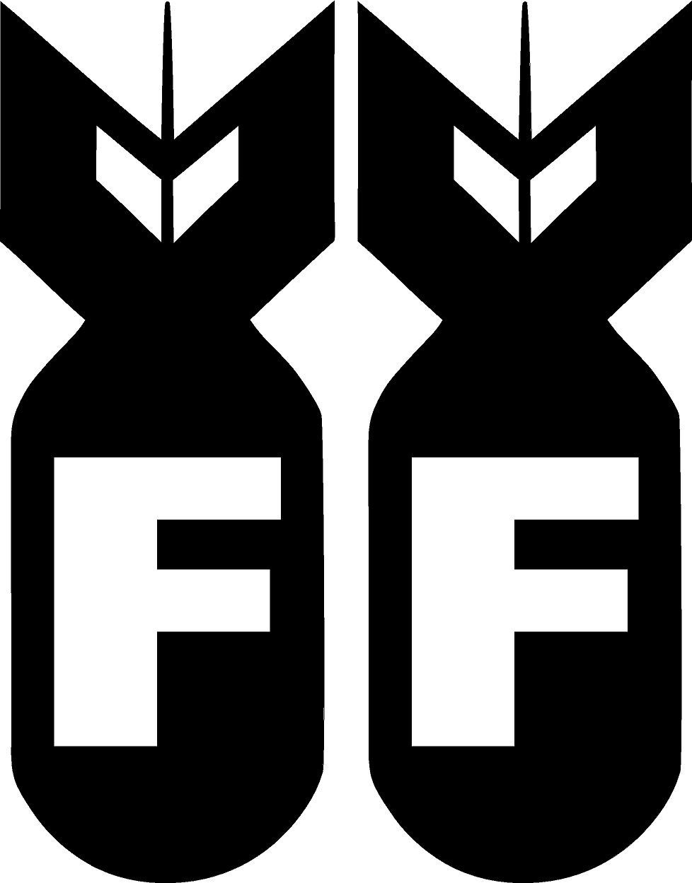 F BOMB | Pair Vinyl Decal Sticker | For Window Car Illest Funny Color Humor