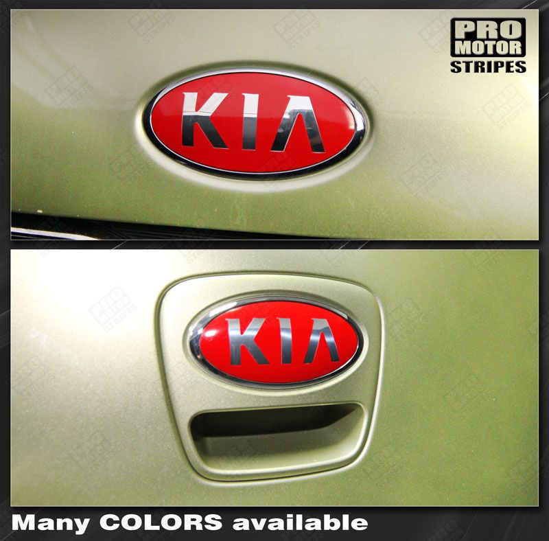 For KIA SOUL Front & Rear Emblem Accent Overlay Decals 2014 2015 2016 Pro Motor
