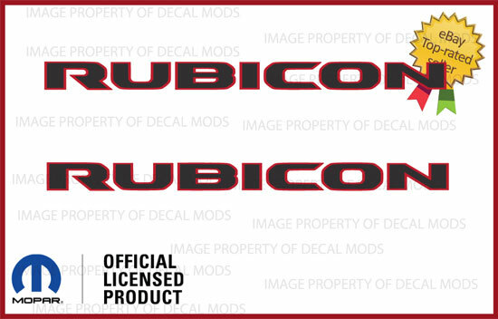 2x Jeep Wrangler RUBICON Hood Vinyl Decals Graphics Stickers JL FJ5T6