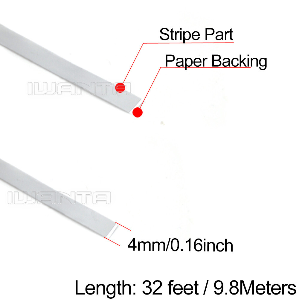 1/6″ 4mm Matte Gold & Silver Grey Pinstriping Pin Stripe DIY Vinyl Decal Sticker