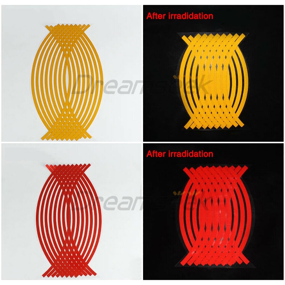Reflective Strip Decal Sticker for 18” Wheel Rim Car Motorcycle customize color