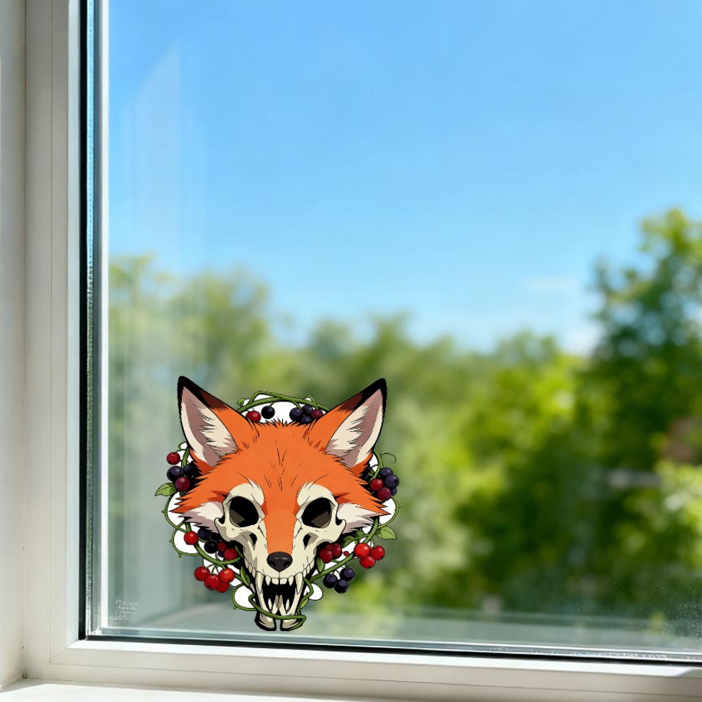 Animal Skull Stickers Vinyl Waterproof Customizable for Window Laptop Motorcycle