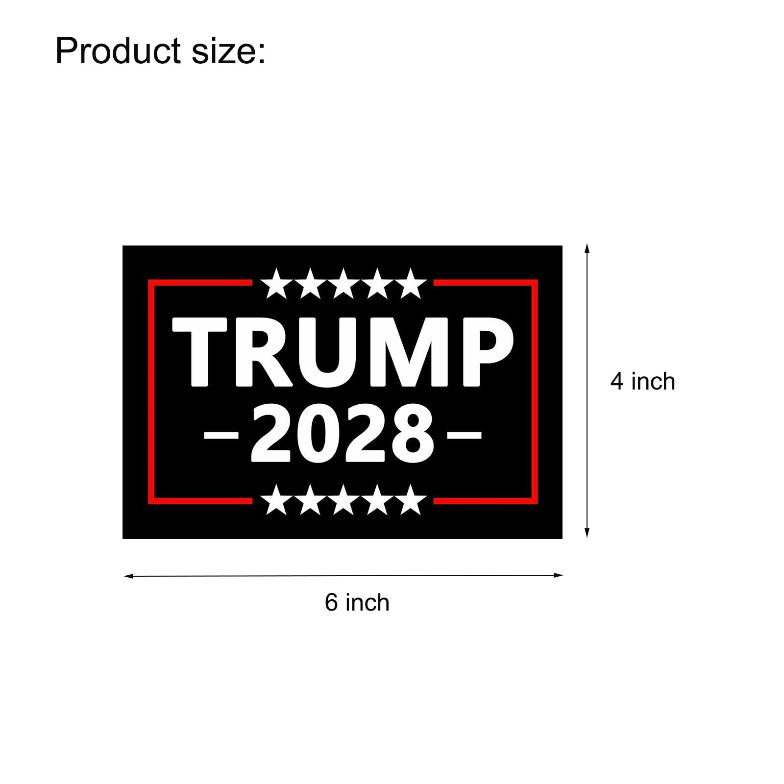 10 Pack Donald Trump 2028 President Car Bumper Stickers Decals Multicolor