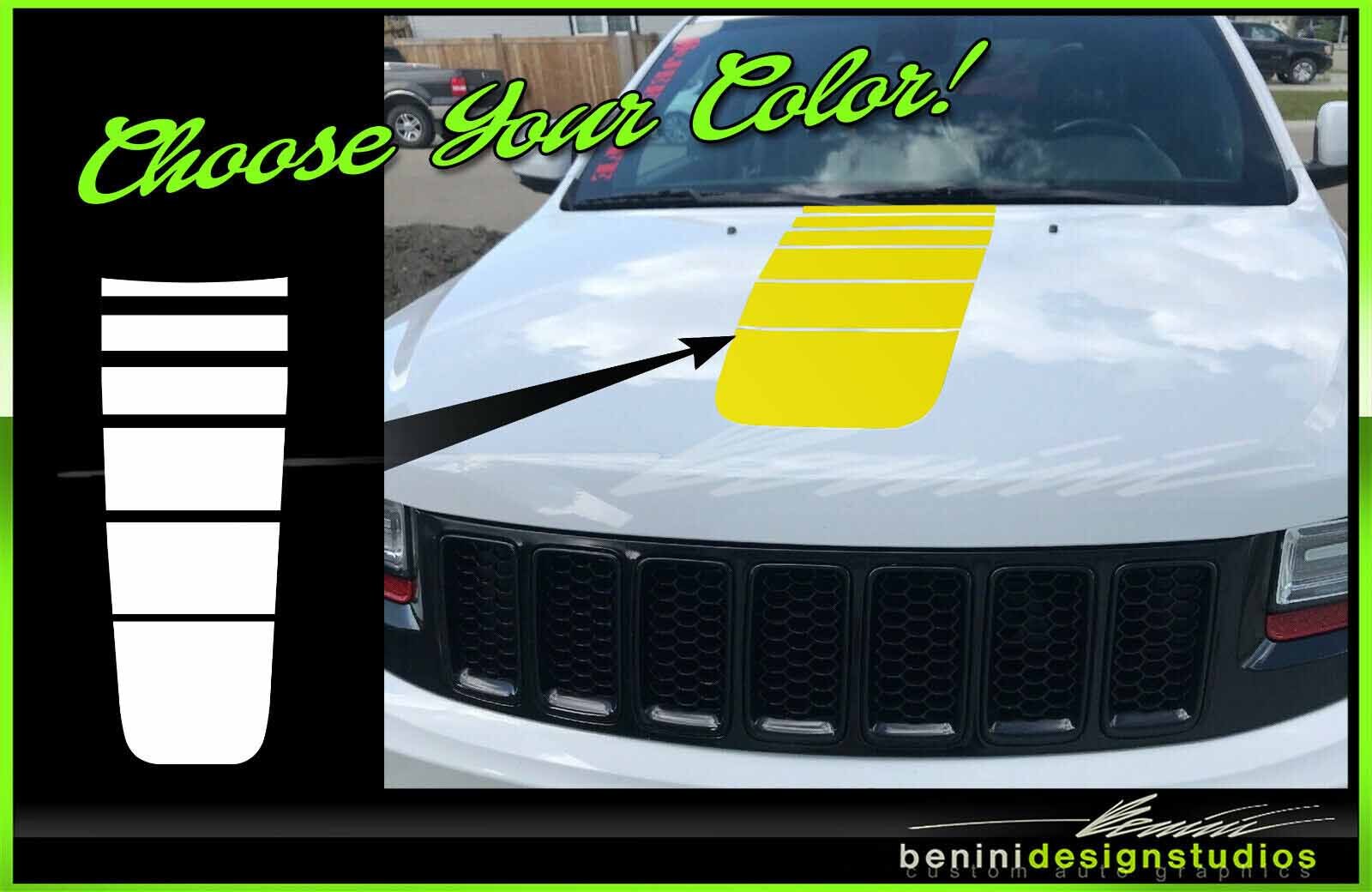 Hood Stripe Decal -FITS 2011 and up 2014 2015 2016 2017 2019 Jeep Grand Cherokee