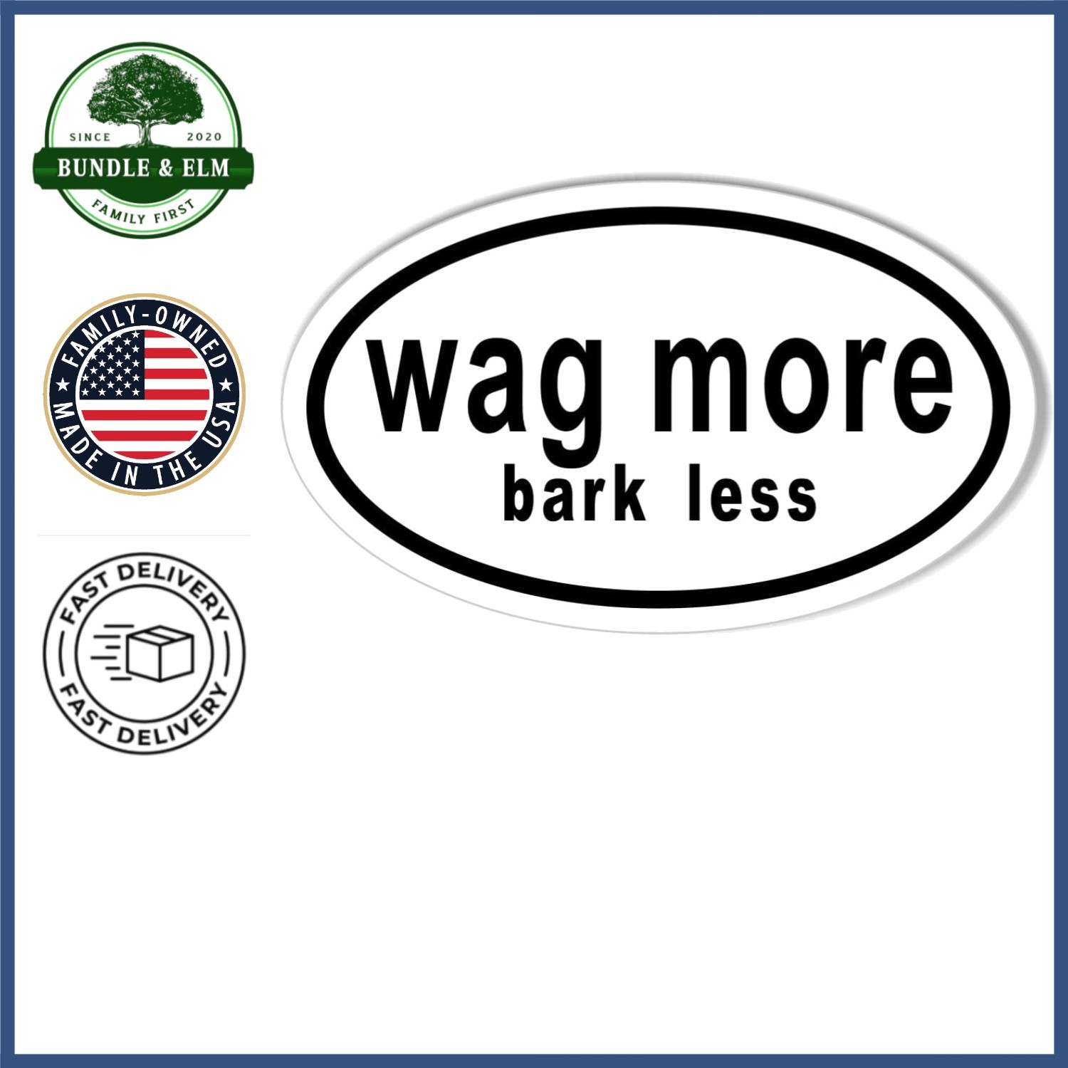 Fade Resistant Bumper Sticker, Oval Shape, Ideal for Metal and Plastic Surfaces
