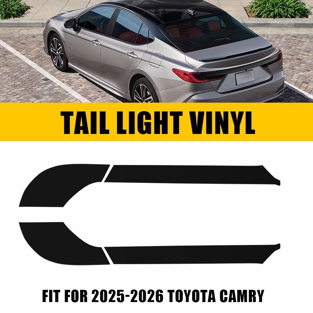 For 2025-2026 Toyota Camry Rear Tail Light Inner Overlay Tint Decals Vinyl Black