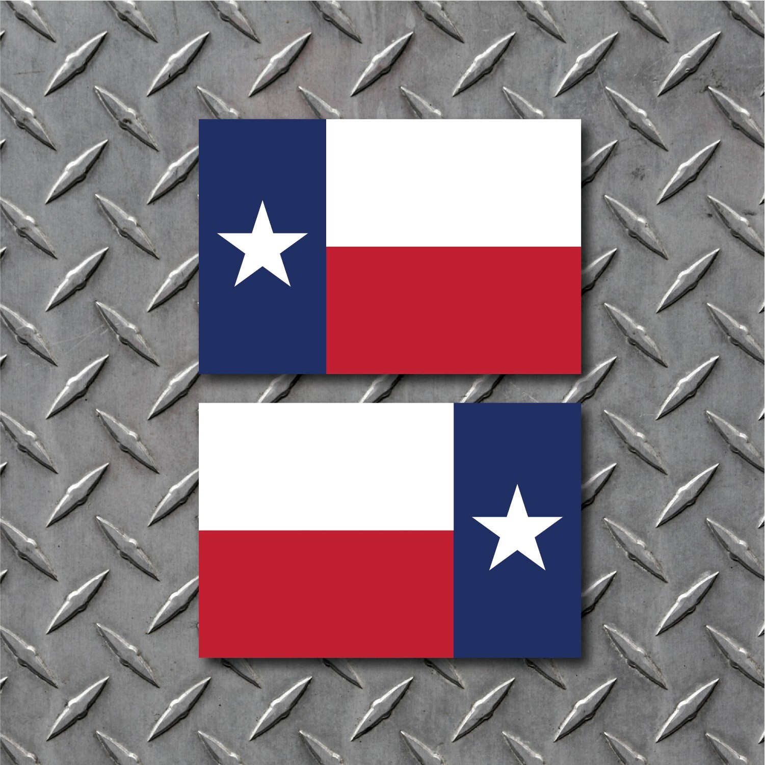 (2) Texas Flag Reverse Design 1 Vinyl Decal Bumper Sticker Car Truck Window
