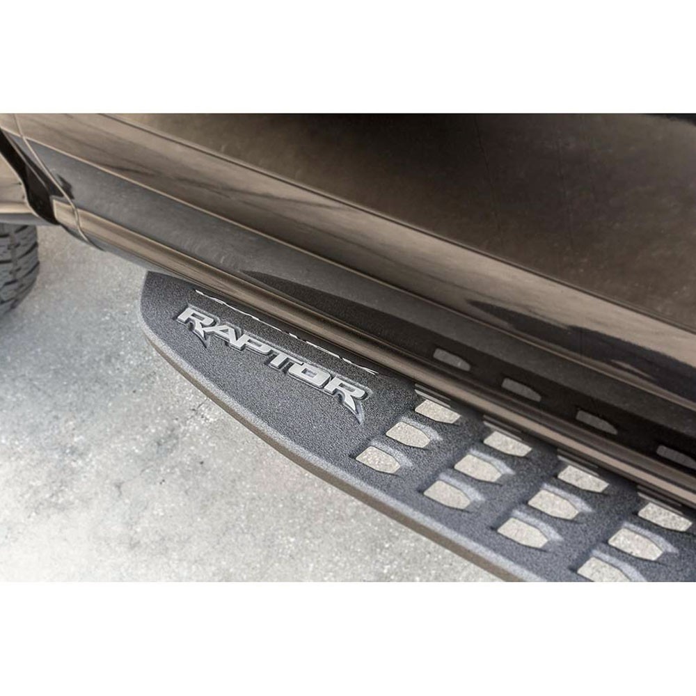 Running Board Letters 2p for 2017-18 Ford F-150 Raptor [Stainless Steel/Brushed]