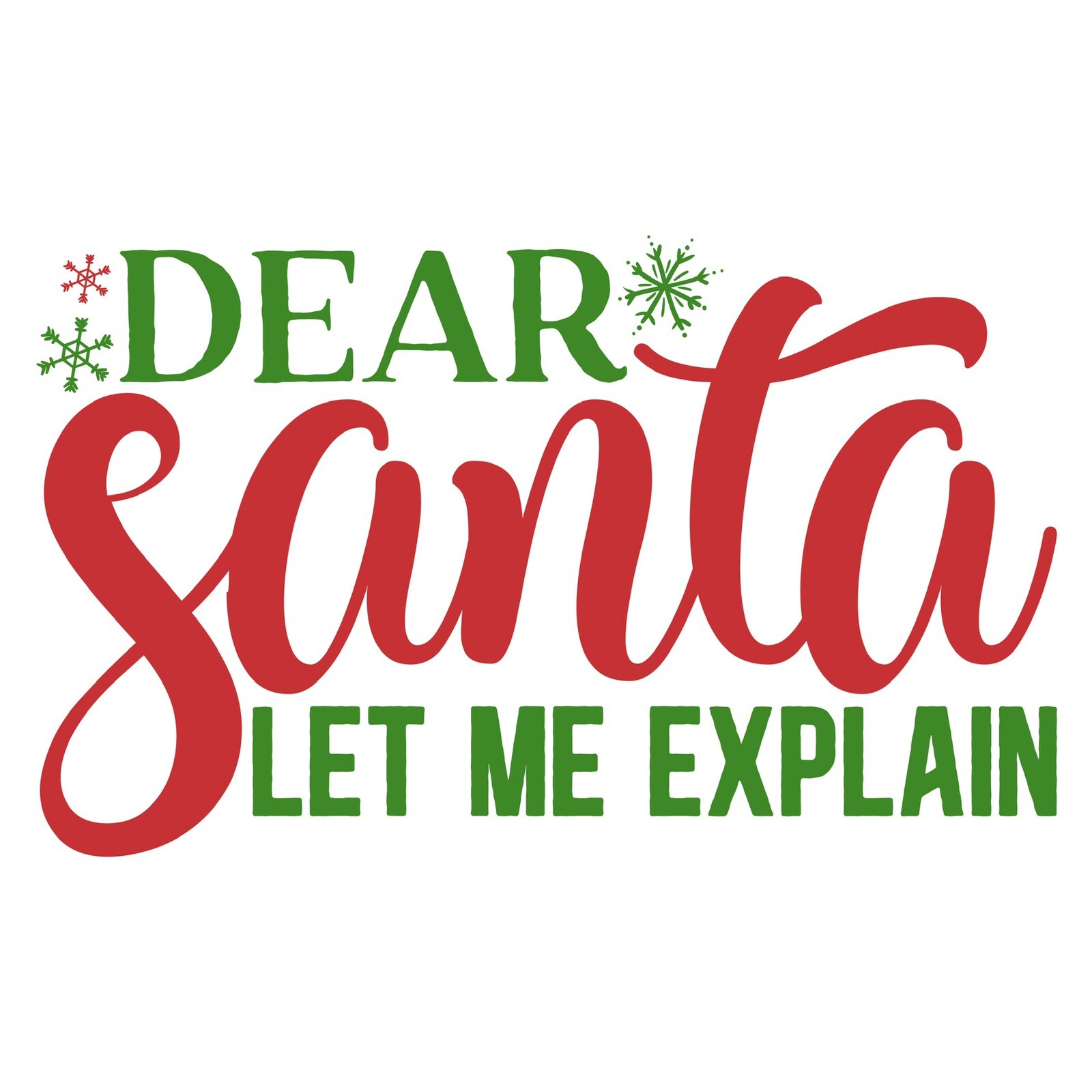 4” Dear Santa Sticker Funny Let Me Explain Christmas Holiday DIY Craft Idea