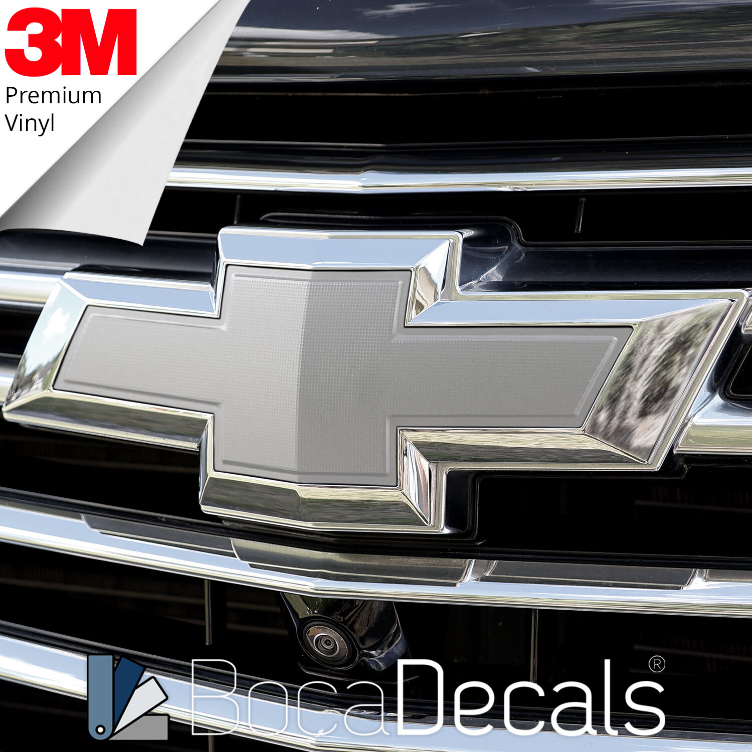 BocaDecals Emblem Overlay Insert Decals For 2018-2023 Chevy Traverse (Set of 2)