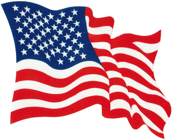 Window Sticker – American Flag Waving United States Patriotic USA Decal #23073